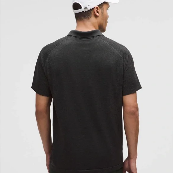 Lululemon Metal Vent Tech Polo Shirt XL Deep Coal Black Golf Training - Picture 3 of 12